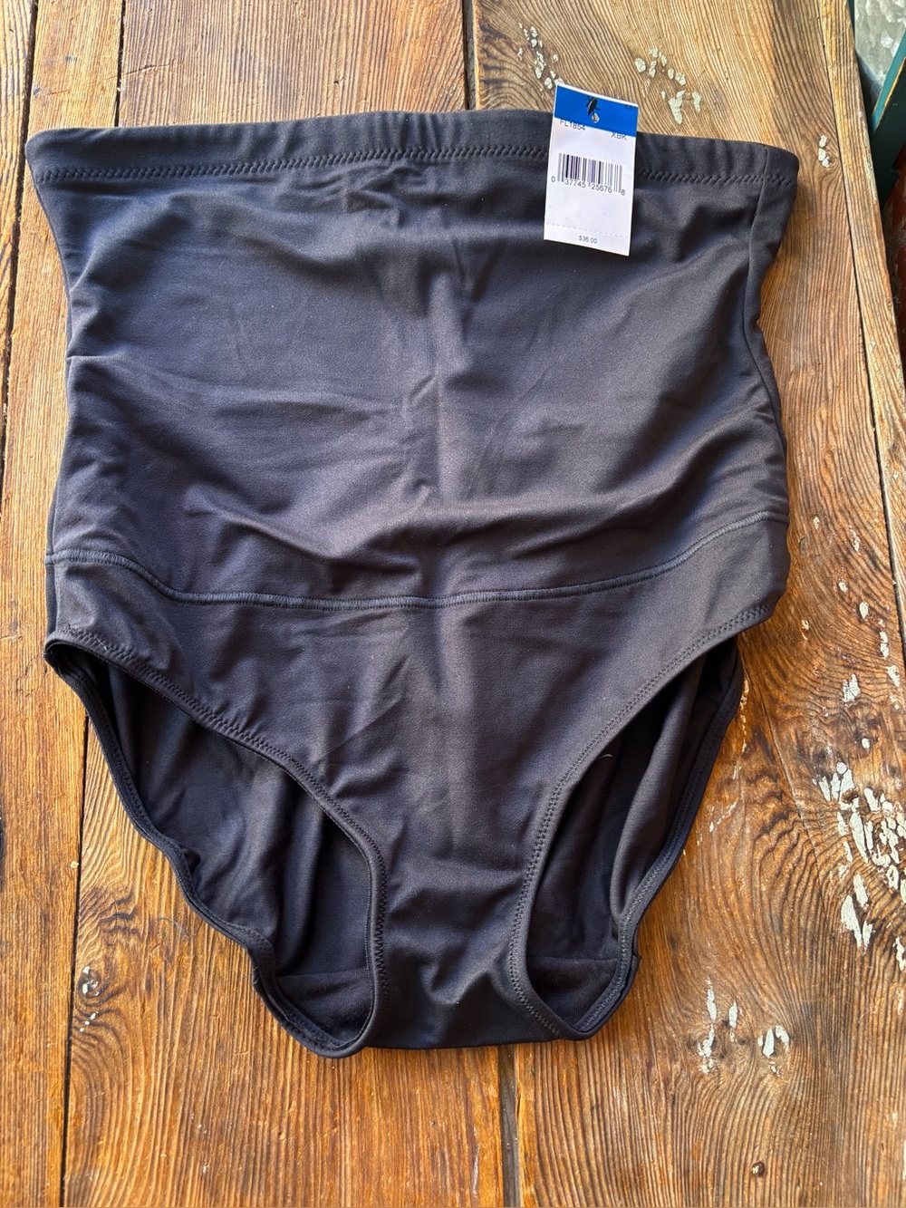 Maidenform FL1854 Flexees Women's Shapewear Hi-Waist Brief Firm Black Size 8 XL
